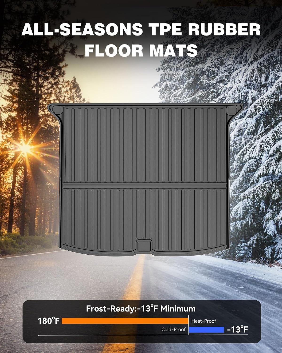 Floor Mats & Cargo Mat & Backrest Mat for Honda Passport 2019-2025 | All Weather Custom Fit Car Floor Liner, 1st & 2nd Row & Trunk Mat, Black (EX-L/TrailSport/Elite/Touring/Sport/Black Edition)