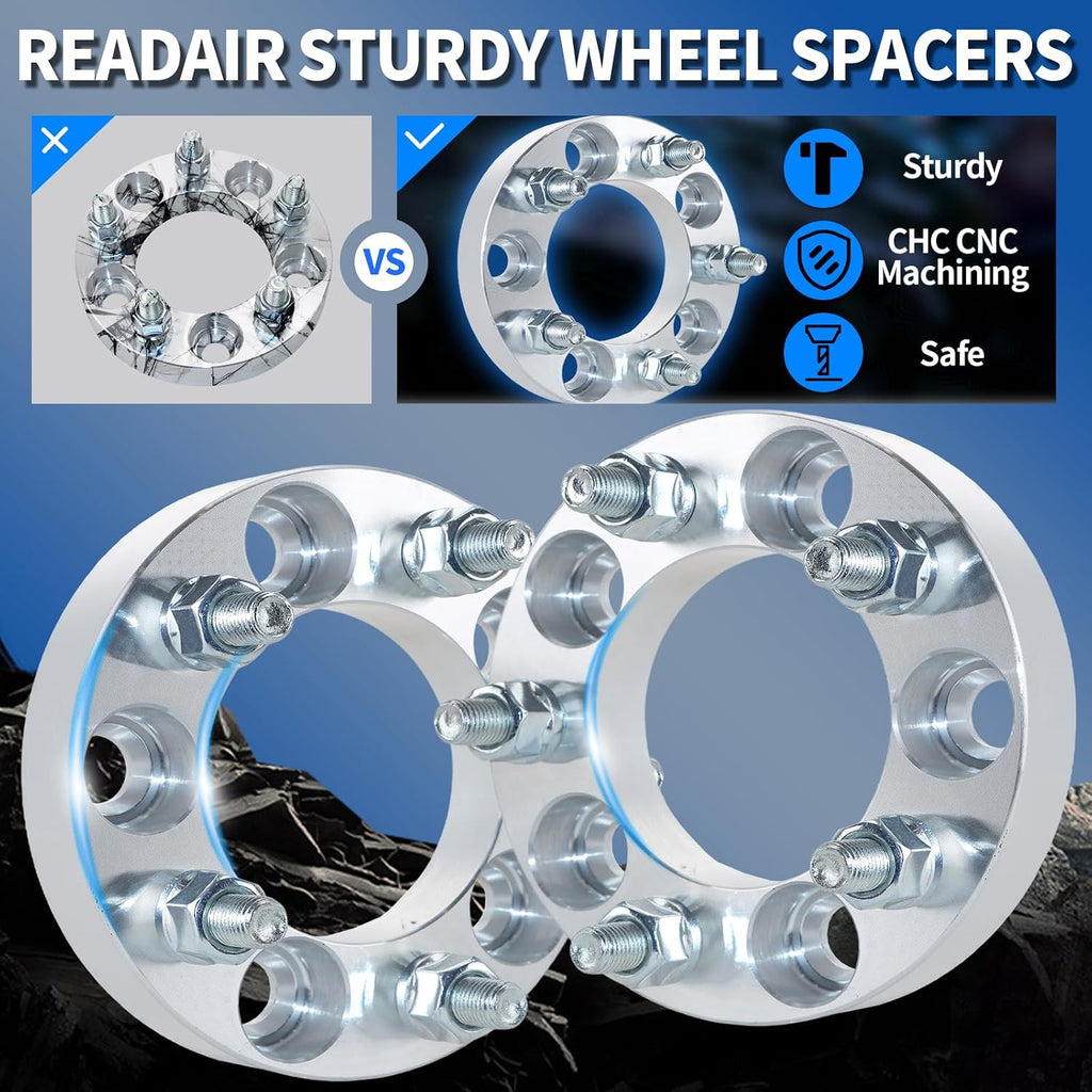 8x170 to 8x6.5 Wheel Adapters 1.5 inch, Lug Centric Wheel Adapters (Changes Bolt Pattern) with M14x1.5 Studs 130mm Hub Bore,4Pcs Adapters