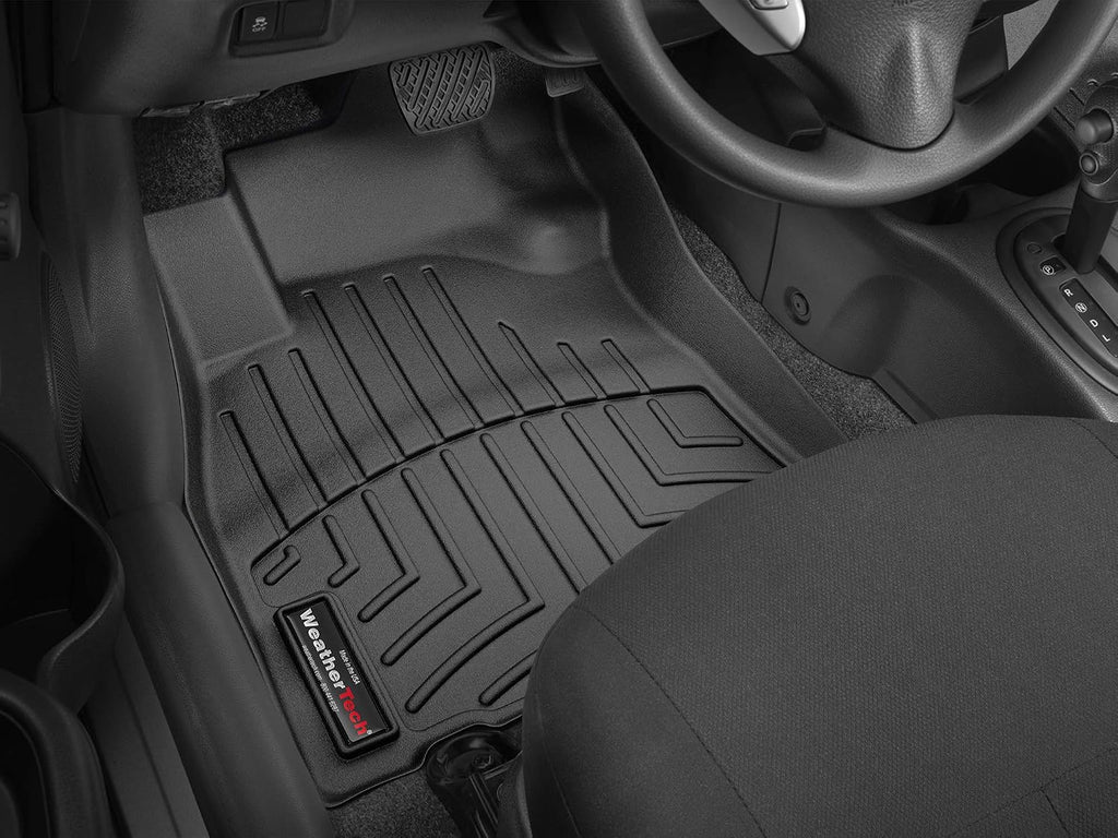 WeatherTech Custom Fit FloorLiners for Nissan Versa, Versa Note, 1st Row (445771), Black