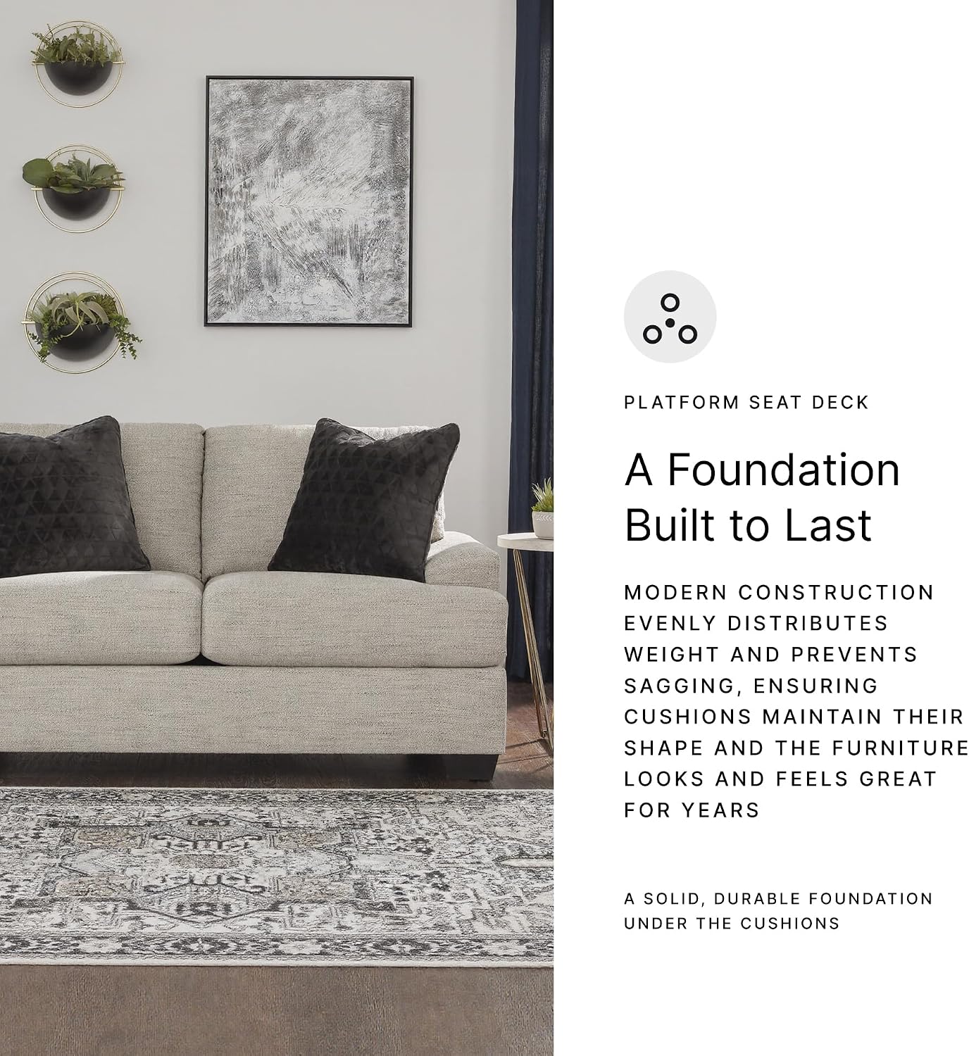 Signature Design by Ashley Vayda Contemporary Loveseat for Living Room, Beige