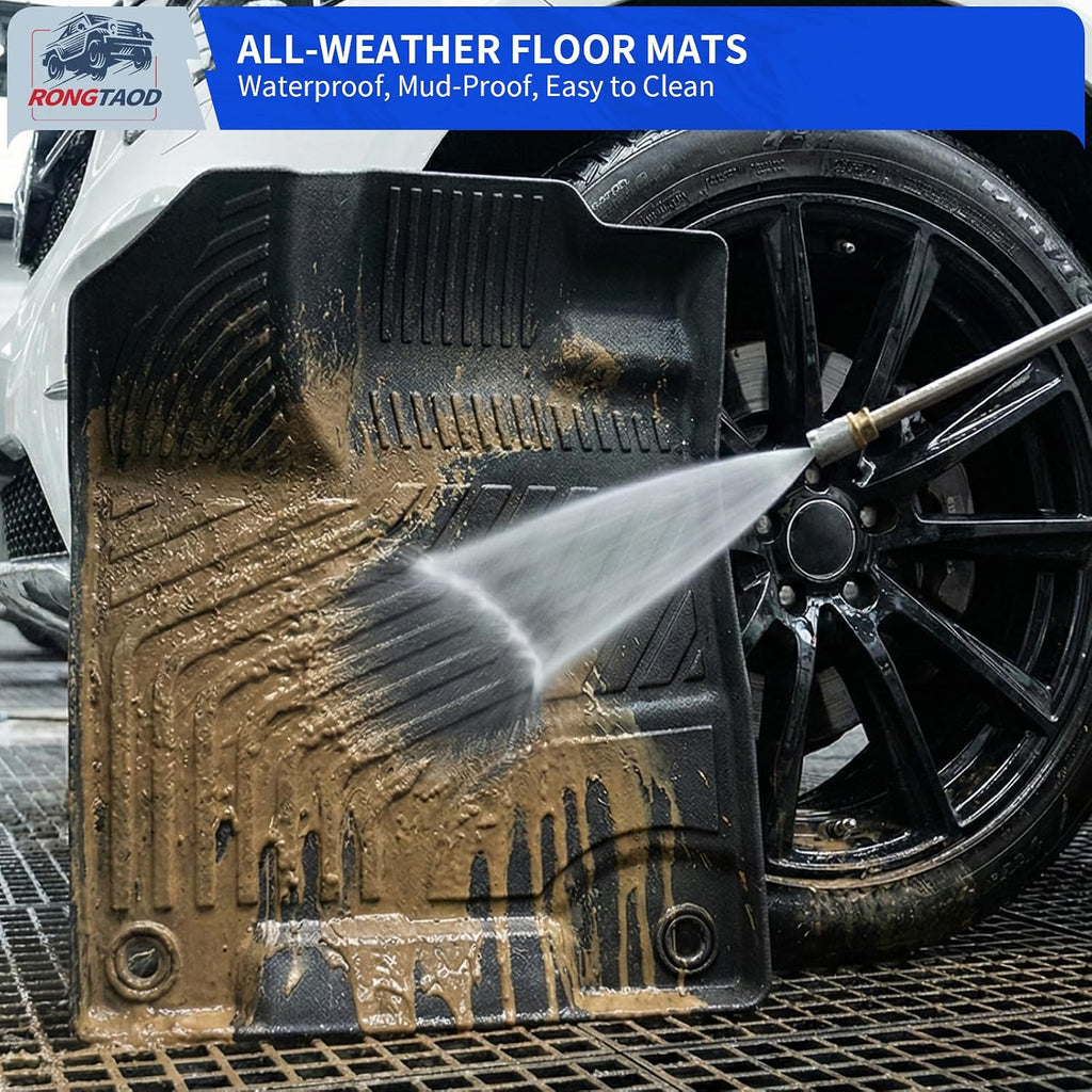 Rongtaod Floor Mats Compatible with 2016-2022 Honda Pilot 7 Seats Trunk Mat Cargo Mat Cargo Liner Back Seat Cover Protector (No Elite Model) Pilot Accessories (Trunk Mat with Backrest Mat+Floor Mats)
