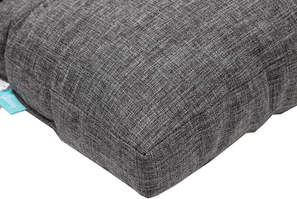 QILLOWAY Outdoor High Back Chair Cushion for Adirondack, All Weather Rocking Chair Cushions Thick Padded Replacement for Patio Furniture Set of 4,Charcoal Grey, Black