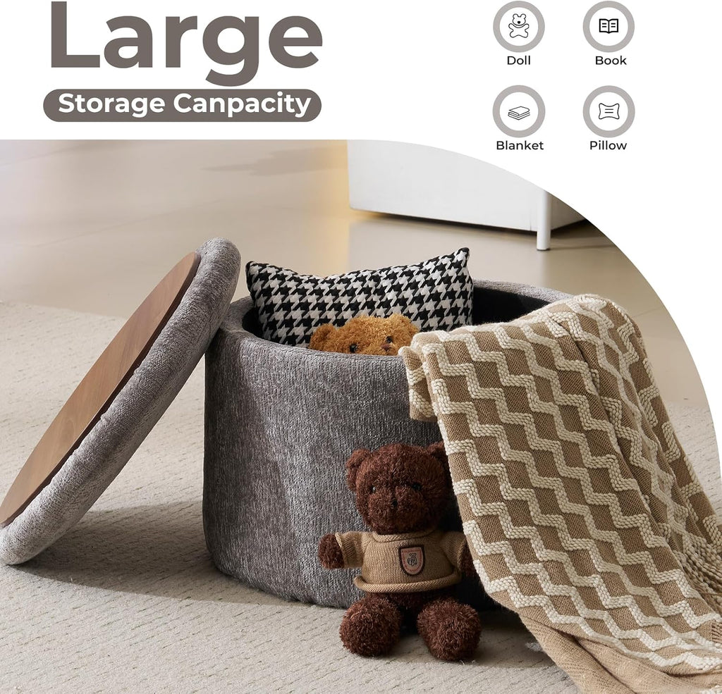 Oversized Swivel Rocker Recliner Chair with Massage and Heat, Manual Swivel Glider Rocker Recliner with 2 Bolster Pillows, Rocking Nursery Chair with Storage Ottoman , Adjustable Headrest, Dark Grey