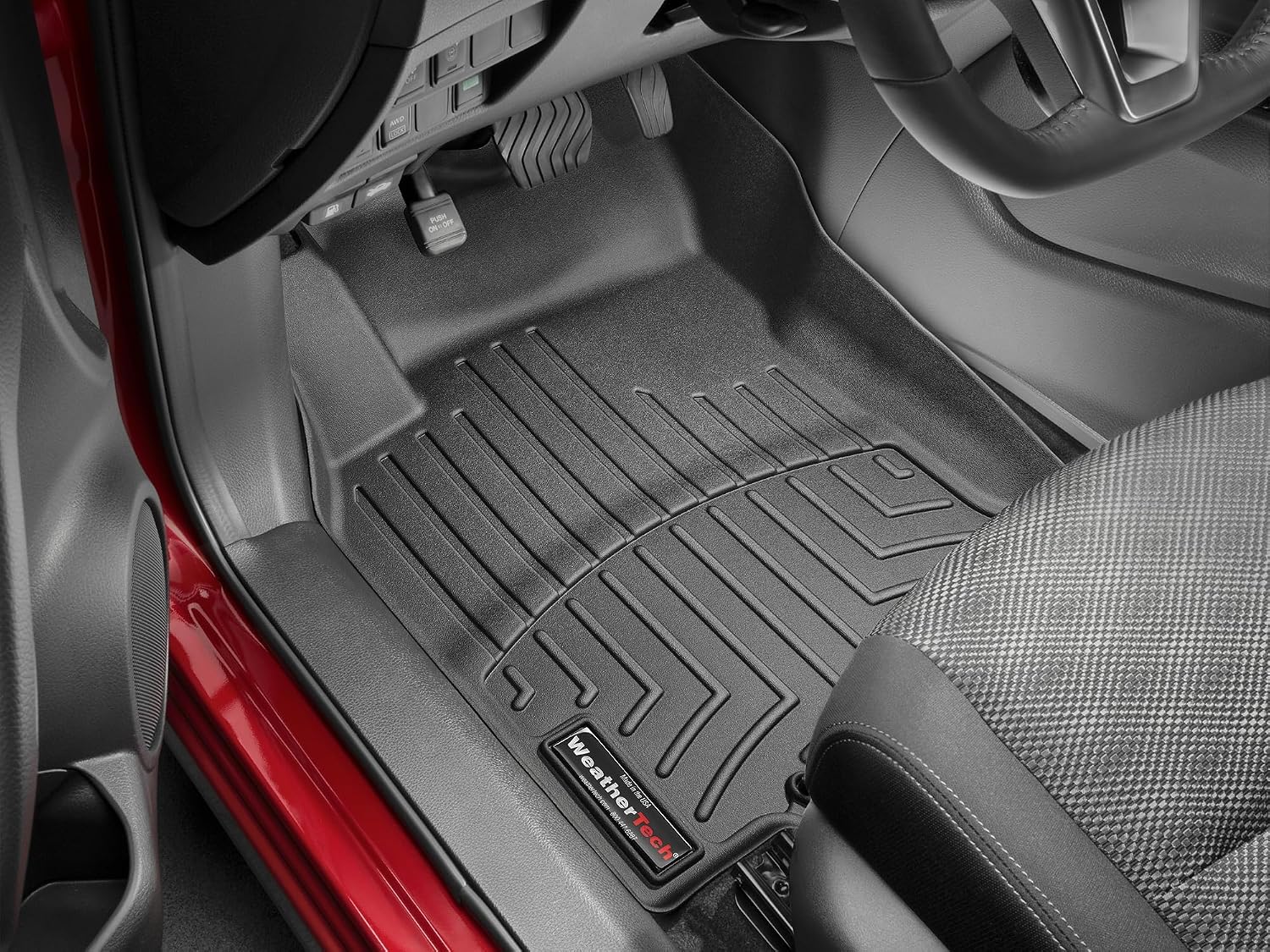 WeatherTech Custom Fit FloorLiners for Nissan Rogue Sport - 1st Row (4411721), Black