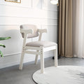 Kids Study Chair Rubber Wood Height Adjustable Dining/Leisure/Office Chair（White）