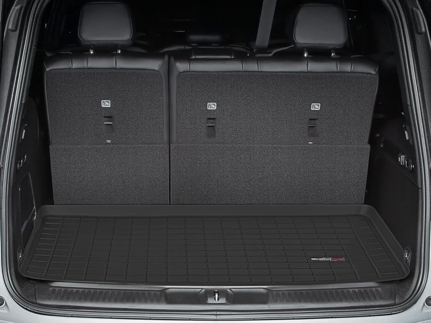 WeatherTech Cargo Trunk Liner for Jeep Grand Wagoneer, Wagoneer Behind 3rd Row (401487), Black