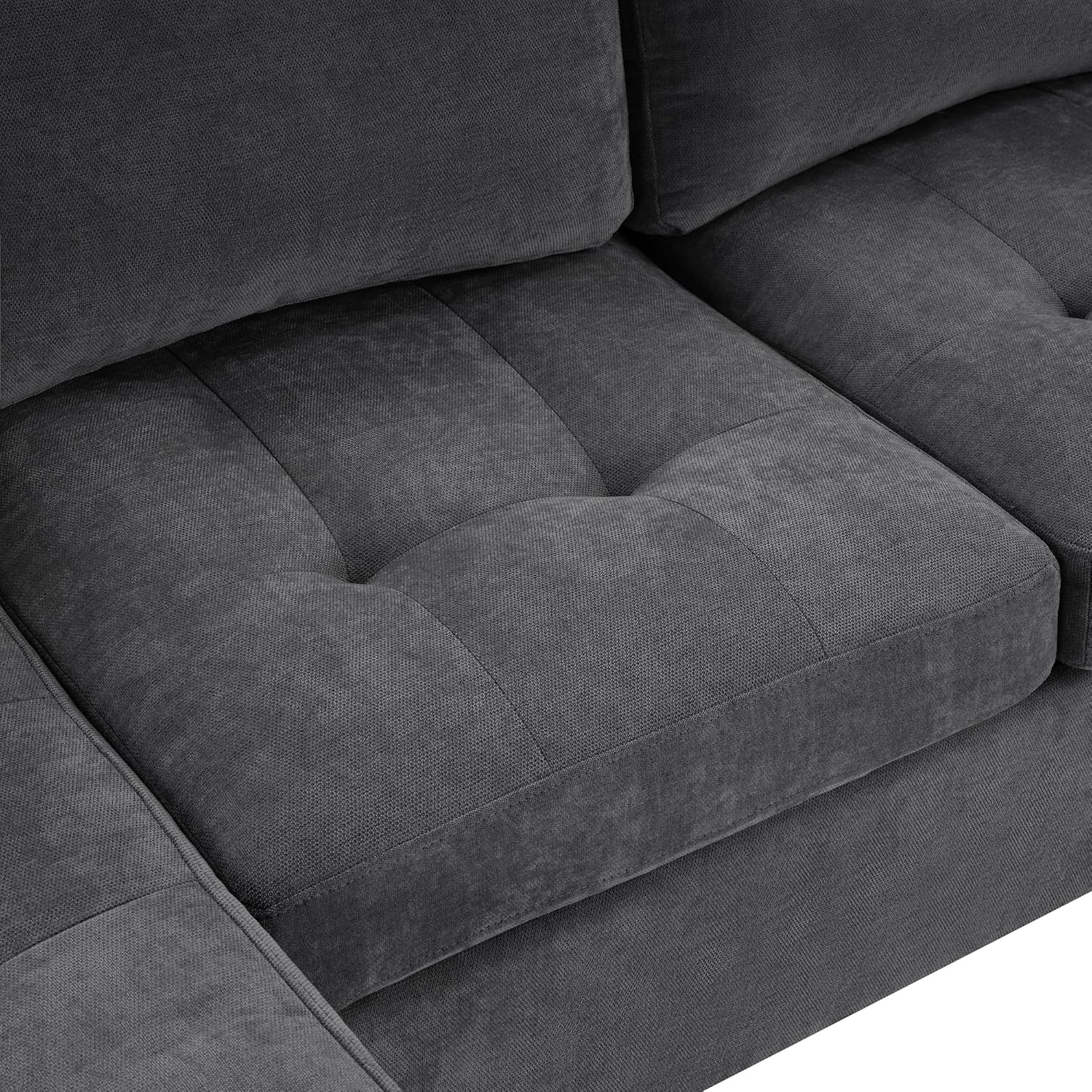 Eafurn Oversized U Shaped Sectional Sofa Tufted Couch w/Left Chaise, 6-Seater Chenille Convertible Corner Couches w/Cup Holders, Storage Armrest and USB Ports