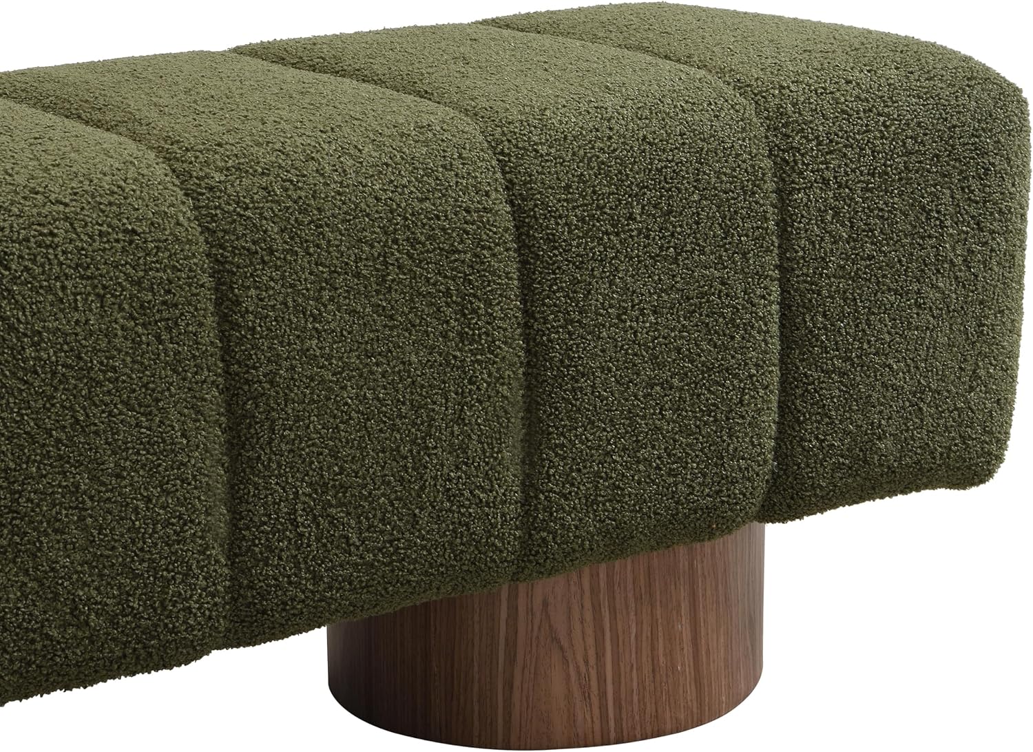 Christopher Knight Home Manila 50' Boucle Fabric Dining Bench, Rectangular Upholstery Ottoman Bench, Bedroom End of Bed Footstool, Living Room Extra Seat Footrest, No Assembly Needed, Jungle Green