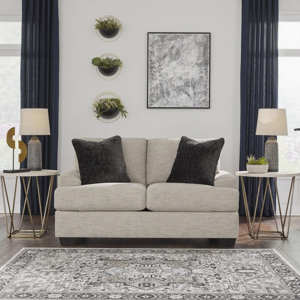 Signature Design by Ashley Vayda Contemporary Loveseat for Living Room, Beige