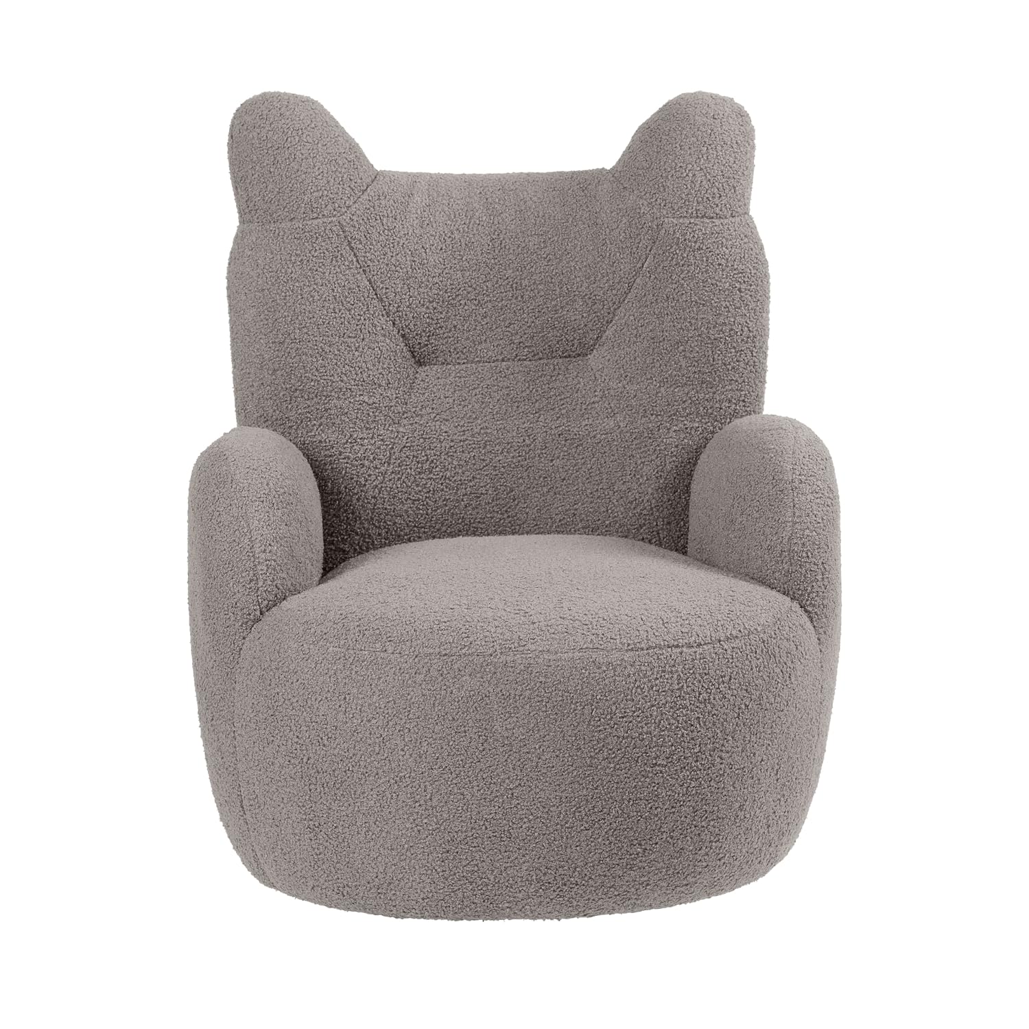 ECR4Kids Teddy Bear Sherpa Toddler Chair, 14in Seat Height, Kids Furniture, Grey