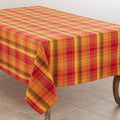 Terracotta Orange Harvest Halloween Autumn Thanksgiving Holiday Design Dinner Tablecloth, 65' X 160' Rectangular, 100% Cotton, (1 Piece).