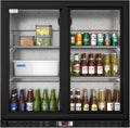 KoolMore BC-2DSL-BK Commercial-refrigerators, Double Sliding Door, Black, 7.4 cubic feet
