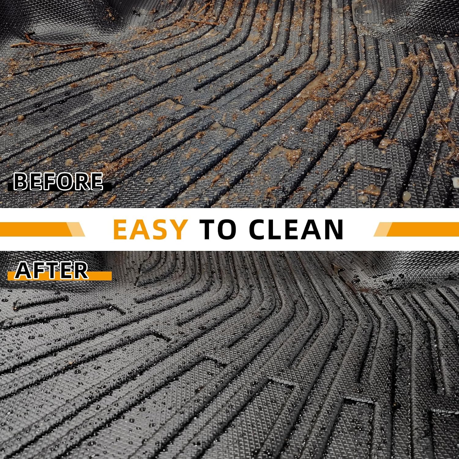 Floor Mats for Toyota Highlander 2001 2002 2003 2004 2005 2006 2007, NOT for with 3rd Row or Hybrid, ONLY 5seats, Floor Mats for Highlander Base Limited Sport,TPE Floor Liners&Seatback Mat&Cargo Liner