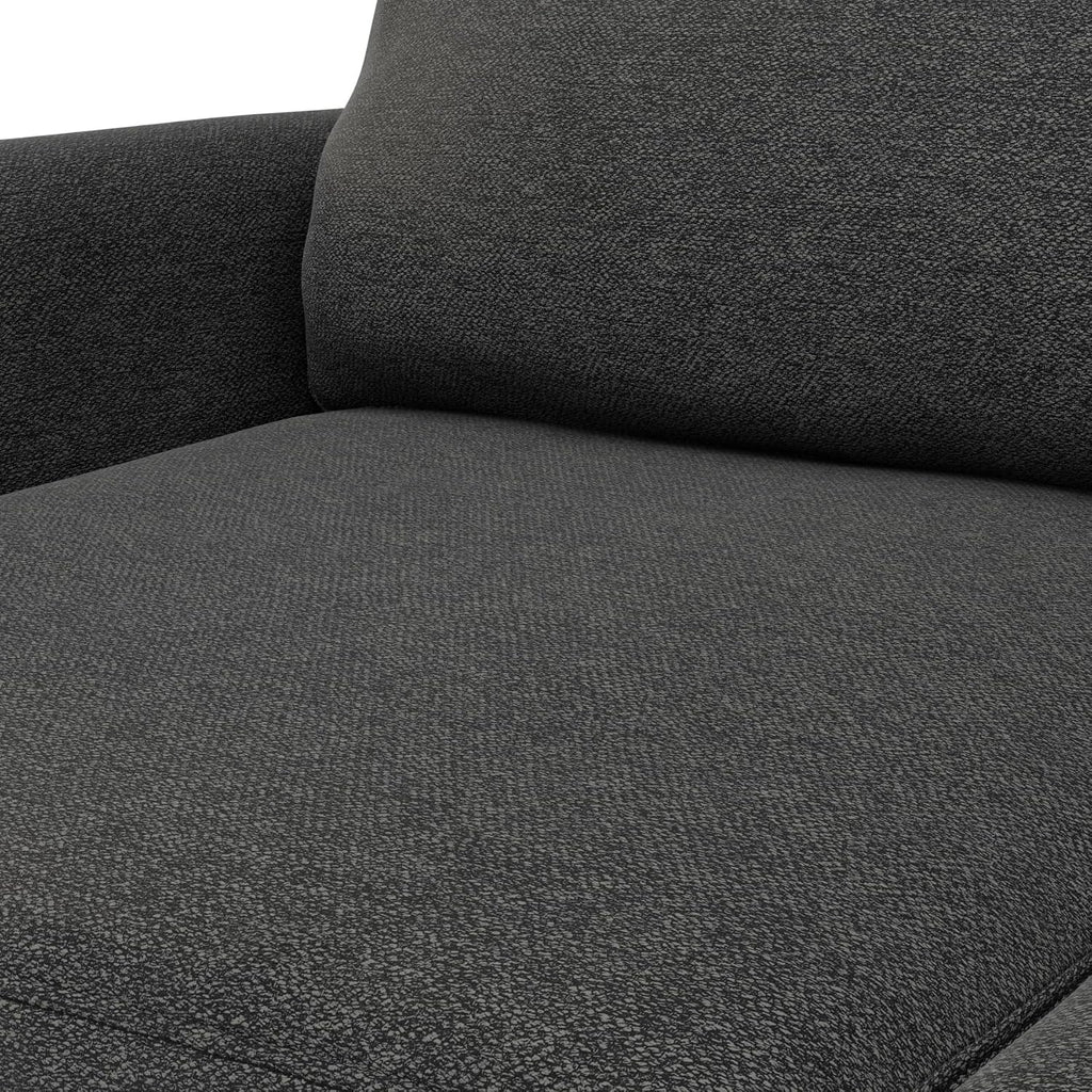 SIMPLIHOME Livingston 76' Wide x 33' High Sofa in Charcoal Grey Woven-Blend Fabric, Handcrafted Loveseat Couch for Living Room or Family Room, Mid-Century Modern Style, Solid Wood Frame