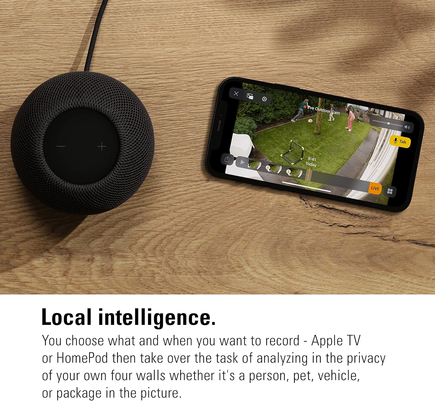 Eve Outdoor Cam (White Edition) – Secure floodlight Camera, (HomeKit Secure Video), 1080p, Night Vision, Wi-Fi (2.4 GHz), Motion Sensor, Two-Way Communication, Flexible & Easy Installation