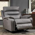 Swivel Rocker Recliner Chair with Electrical Adjustable Headrest, Nursery Rocking Glider Reclining Sofa with USB Ports, Microfiber Fabric Recliners Chair for Living Room,Nursery Room
