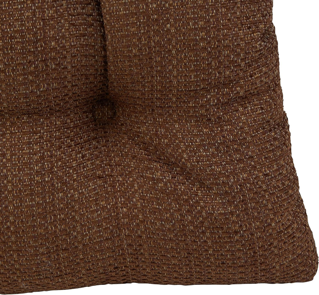 Klear Vu Gripper Overstuffed Universal Non-Slip Dining Chair Cushions for Kitchen Decor or Office Use, U-Shaped Skid-Proof Seat Pad, 15x15 Inches, 8 Count (Pack of 1), Waffle Brown