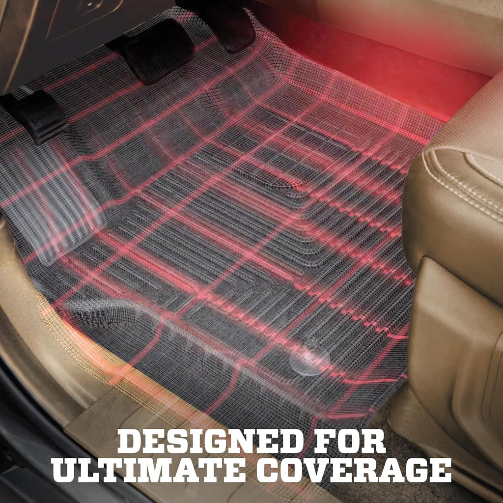 Husky Liners Weatherbeater Floor Mats | Fits 2011-2013 Kia Sorento | Front & 2nd Row, 3-pc Black - 98811