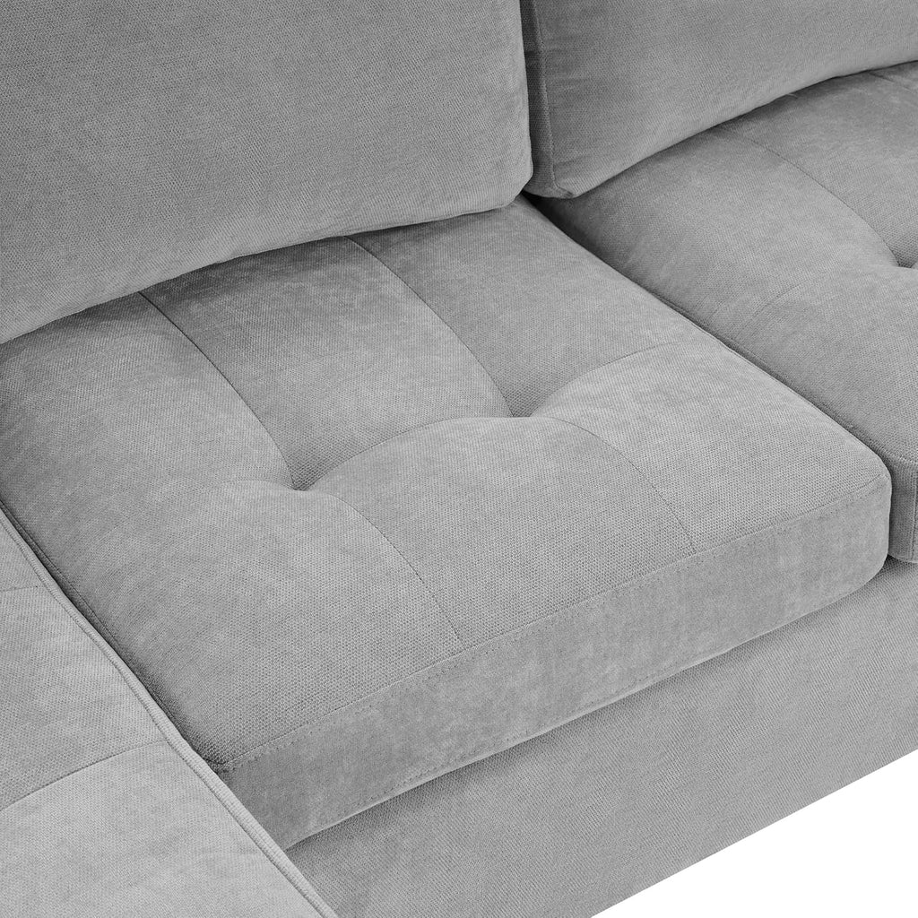 Eafurn Oversized U Shaped Sectional Sofa Tufted Couch w/Left Chaise, 6-Seater Chenille Convertible Corner Couches w/Cup Holders, Storage Armrest and USB Ports
