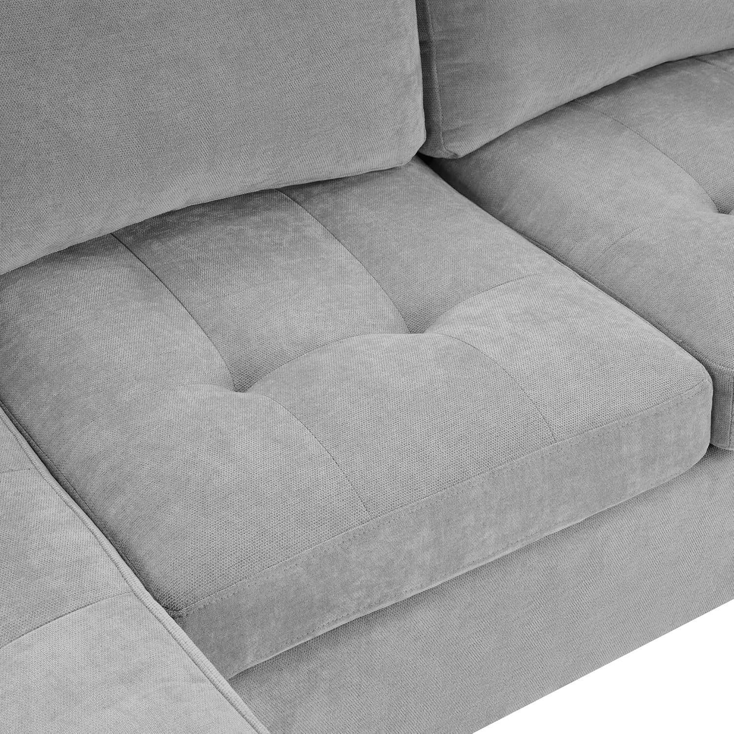 Eafurn Oversized U Shaped Sectional Sofa Tufted Couch w/Left Chaise, 6-Seater Chenille Convertible Corner Couches w/Cup Holders, Storage Armrest and USB Ports