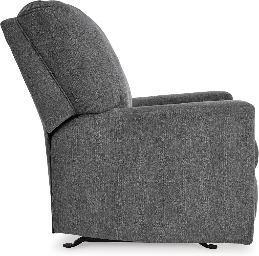 Signature Design by Ashley Rannis Casual Manual Rocker Recliner, Gray