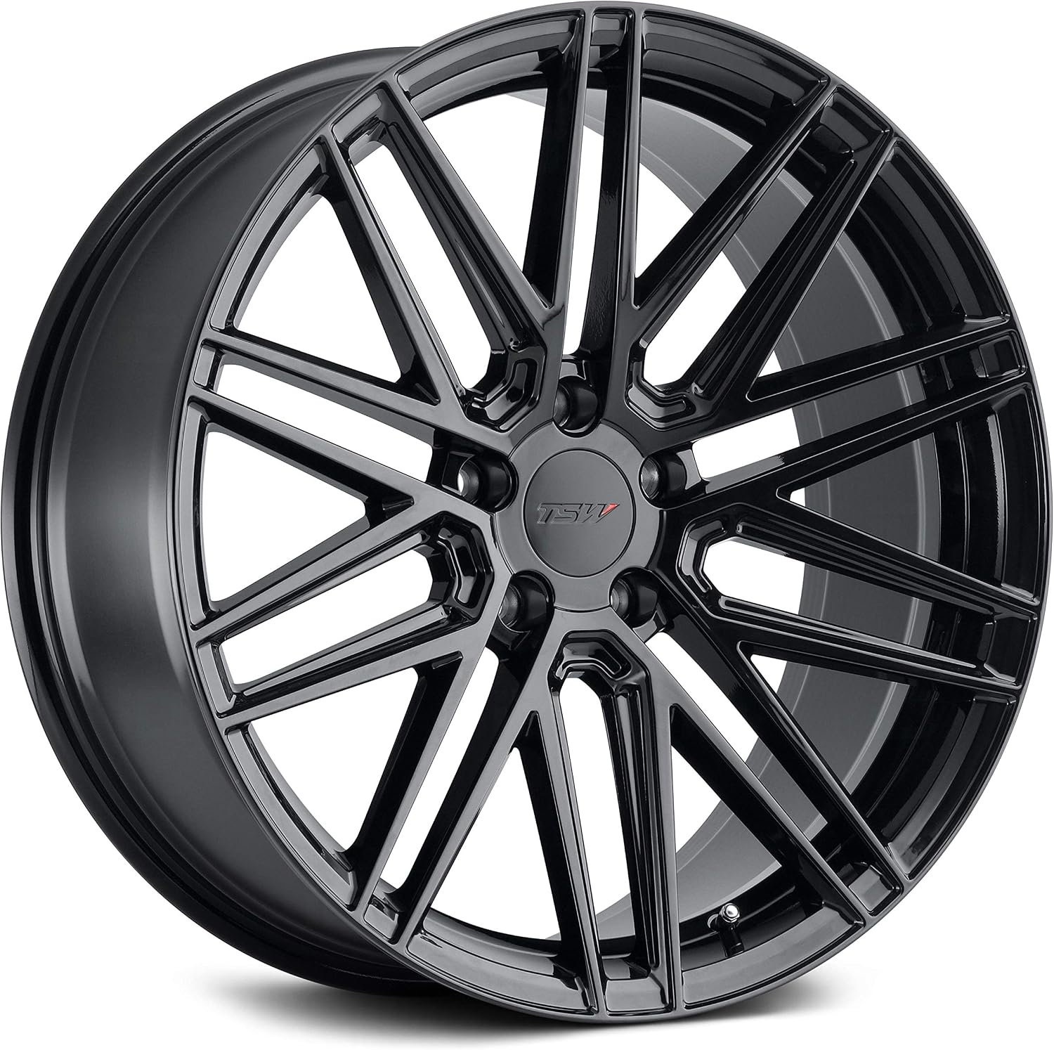 TSW Wheels Pescara Gloss Black Wheel with Aluminum (19 x 8.5 inches /5 x 120 mm, 35 mm Offset)