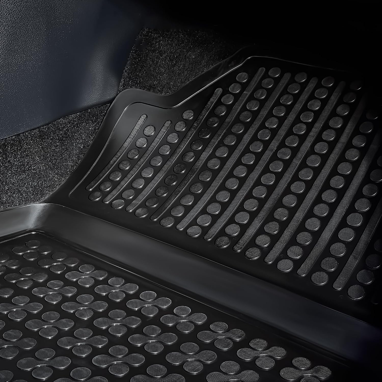 REZAW-PLAST Premium Floor Mats Set Compatible with Tesla Model S 2012-2023 Automotive Floor Mats & Cargo Liners Tailored All Weather Custom Fit Odorless Car Accessories Black