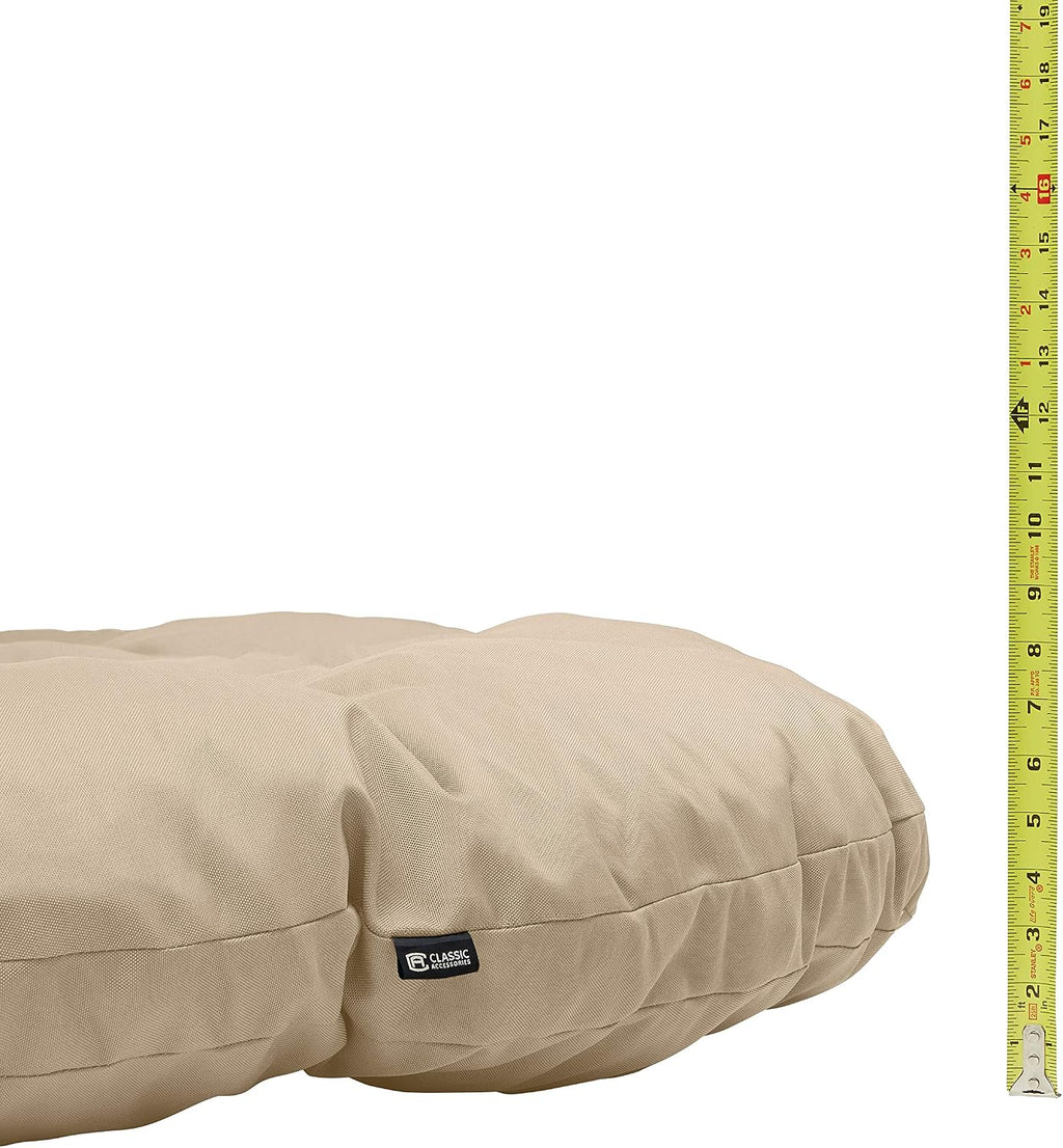 Classic Accessories Montlake Water-Resistant 50 Inch Papasan Cushion, Antique Beige, Outdoor Papasan Cushion