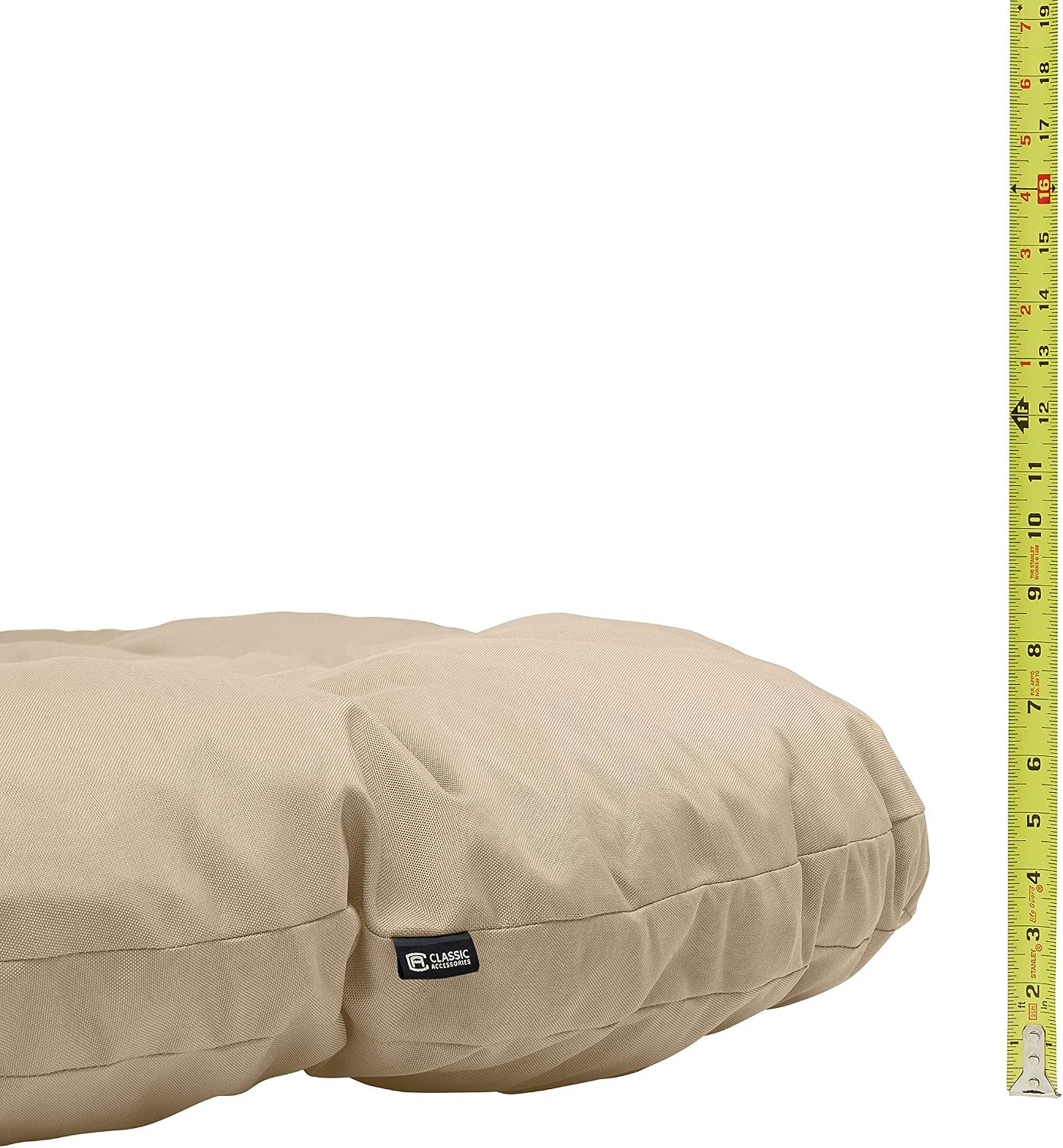 Classic Accessories Montlake Water-Resistant 50 Inch Papasan Cushion, Antique Beige, Outdoor Papasan Cushion