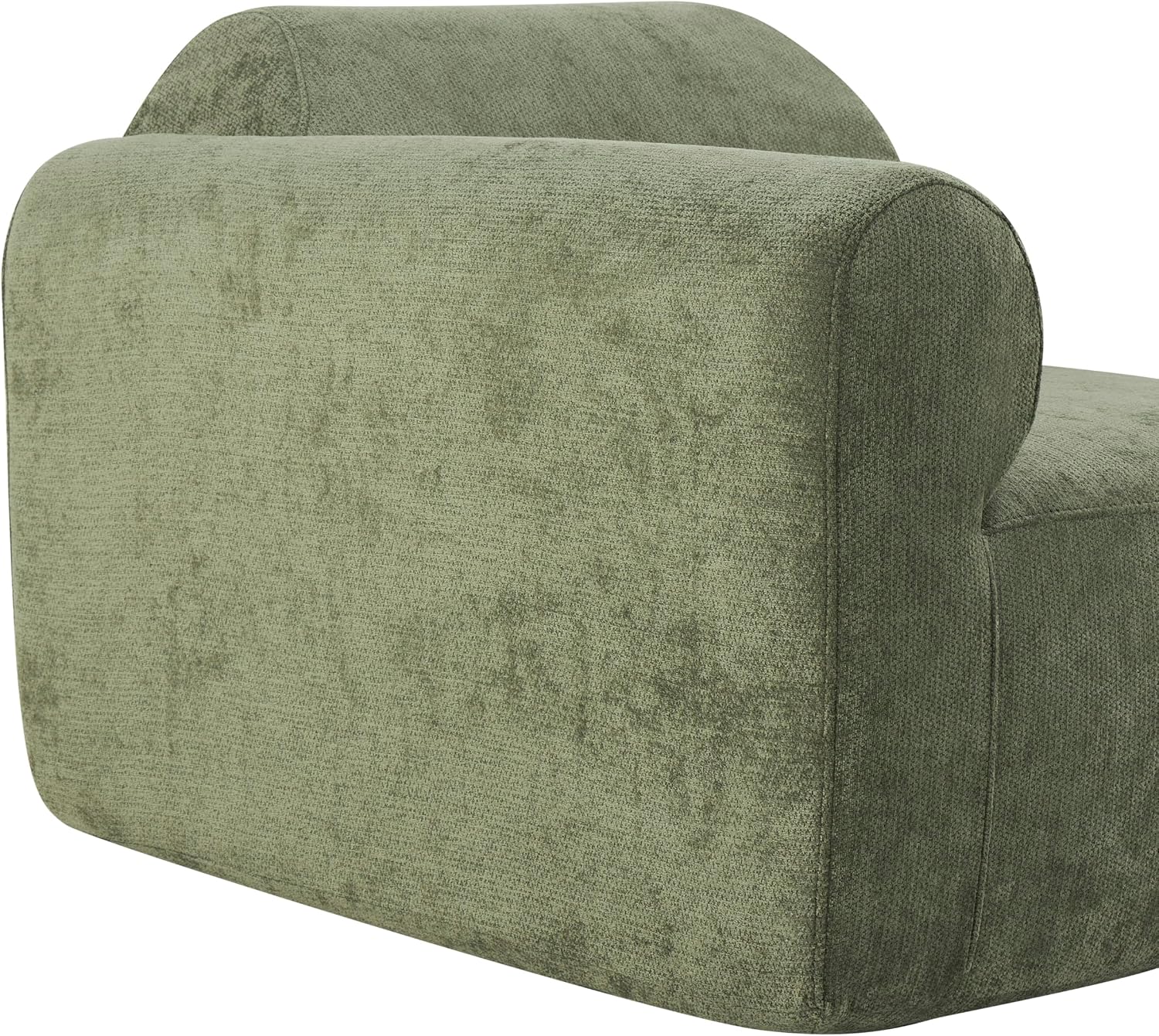 Merax Modern Curved Sectional Sofa with Ottoman, Couch 4-Piece Set High-Density Compressed Sponge, Fully Assembled, Right Hand Facing, Plush Deep Seat for Living Room, Lounge, Apartment, Green