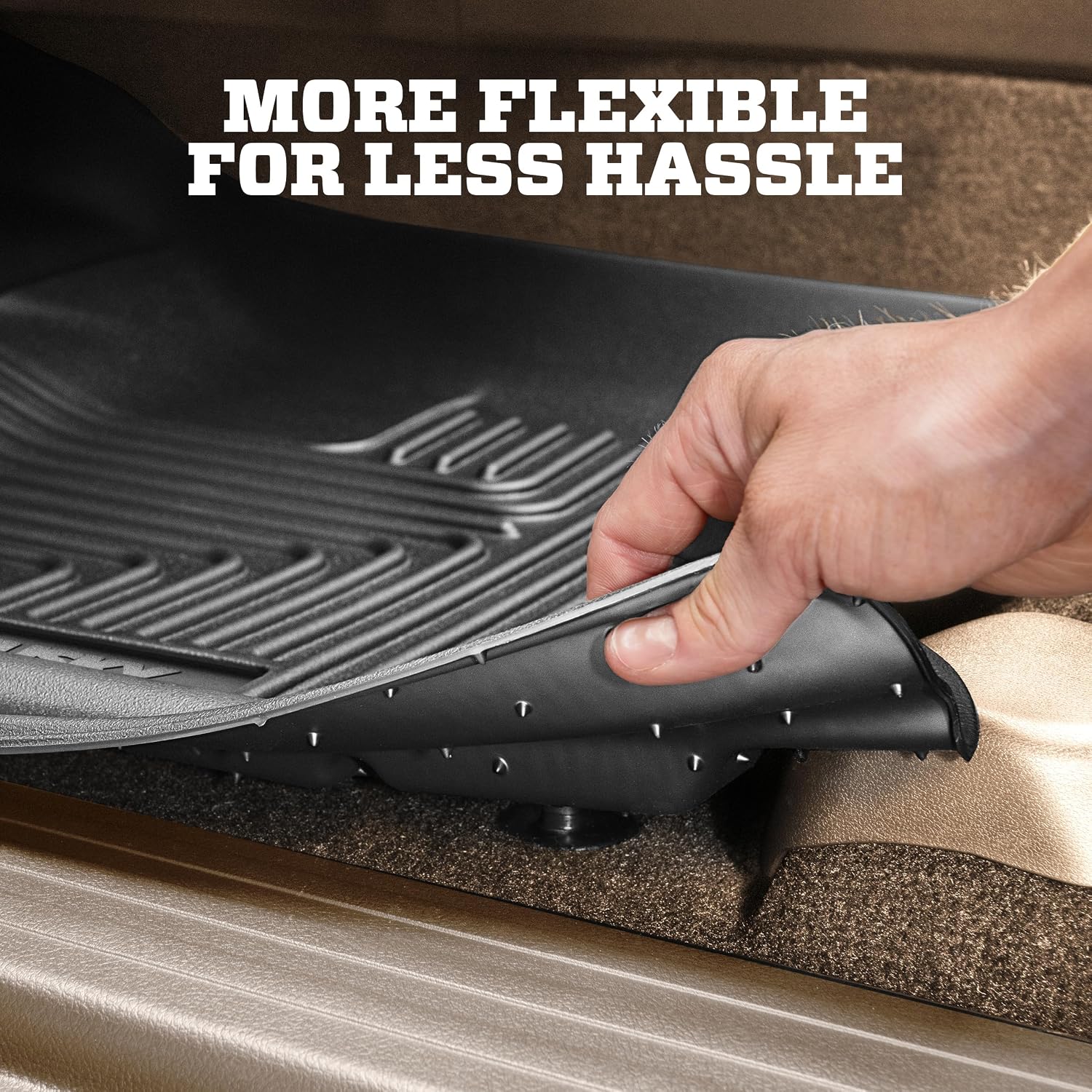 Husky Liners Weatherbeater Floor Mats | Fits 2012-2016 Toyota Prius C | Front & 2nd Row, 3-pc Black - 99501