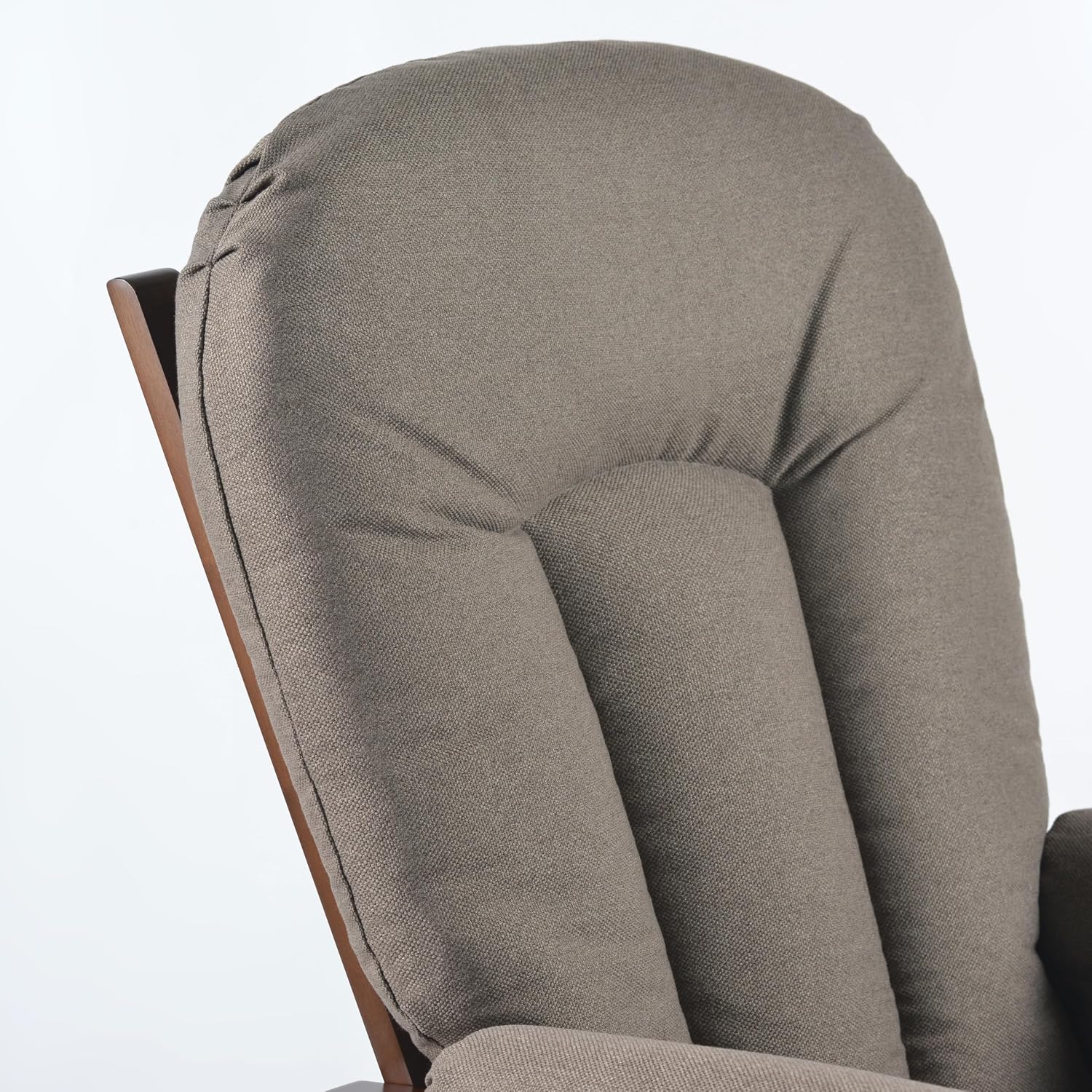 Joli Deluxe Glider Chair and Ottoman Set (Anthacite Fabric and Walnut Frame)