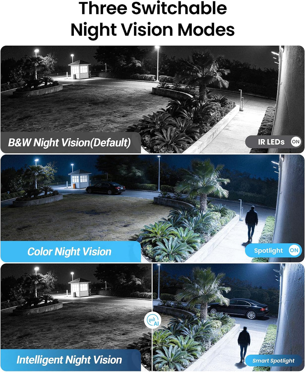 ZOSI 4K PoE Security Camera System, Person Vehicle Detection, 6pcs 4K Indoor Outdoor Spotlight PoE Cameras, Night Vision, 2 Way Audio, 8CH 8MP Home Surveillance NVR with 2TB HDD for 24/7 Recording