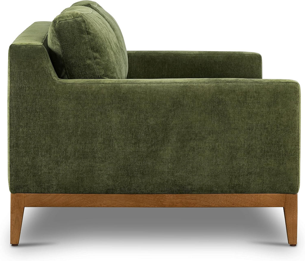 POLY & BARK Zyon Sofa, Distressed Green Velvet