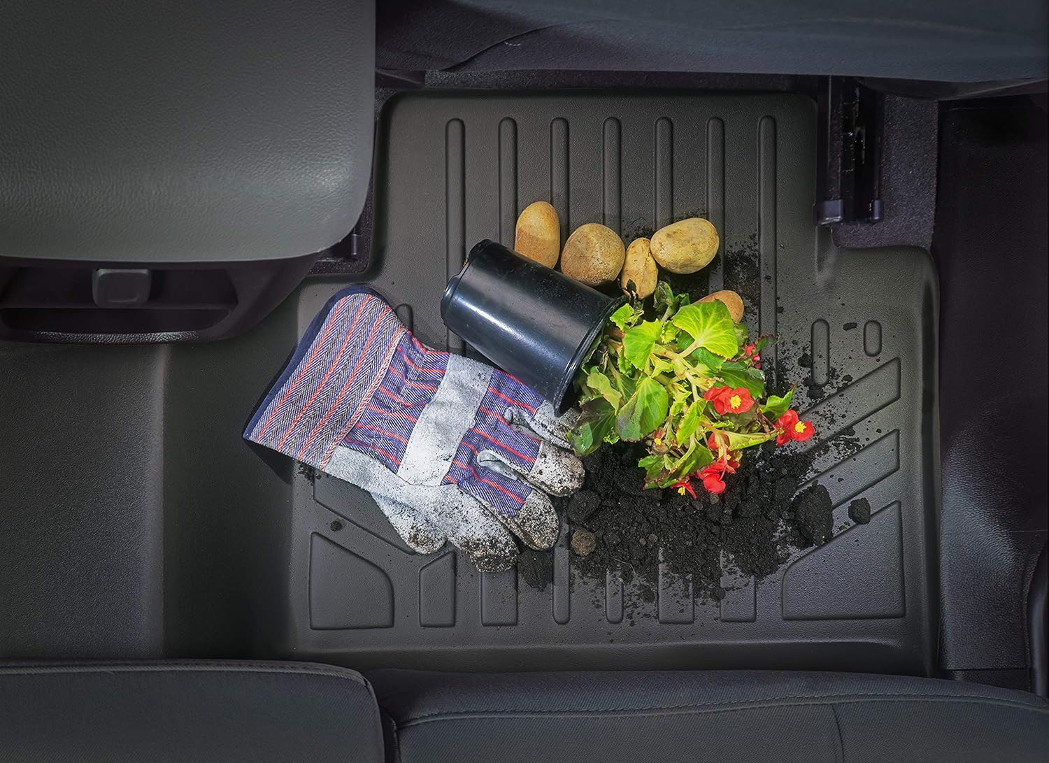 SMARTLINER All Weather Custom Cargo Trunk Liner Floor Mat for 2011-2018 Porsche Cayenne