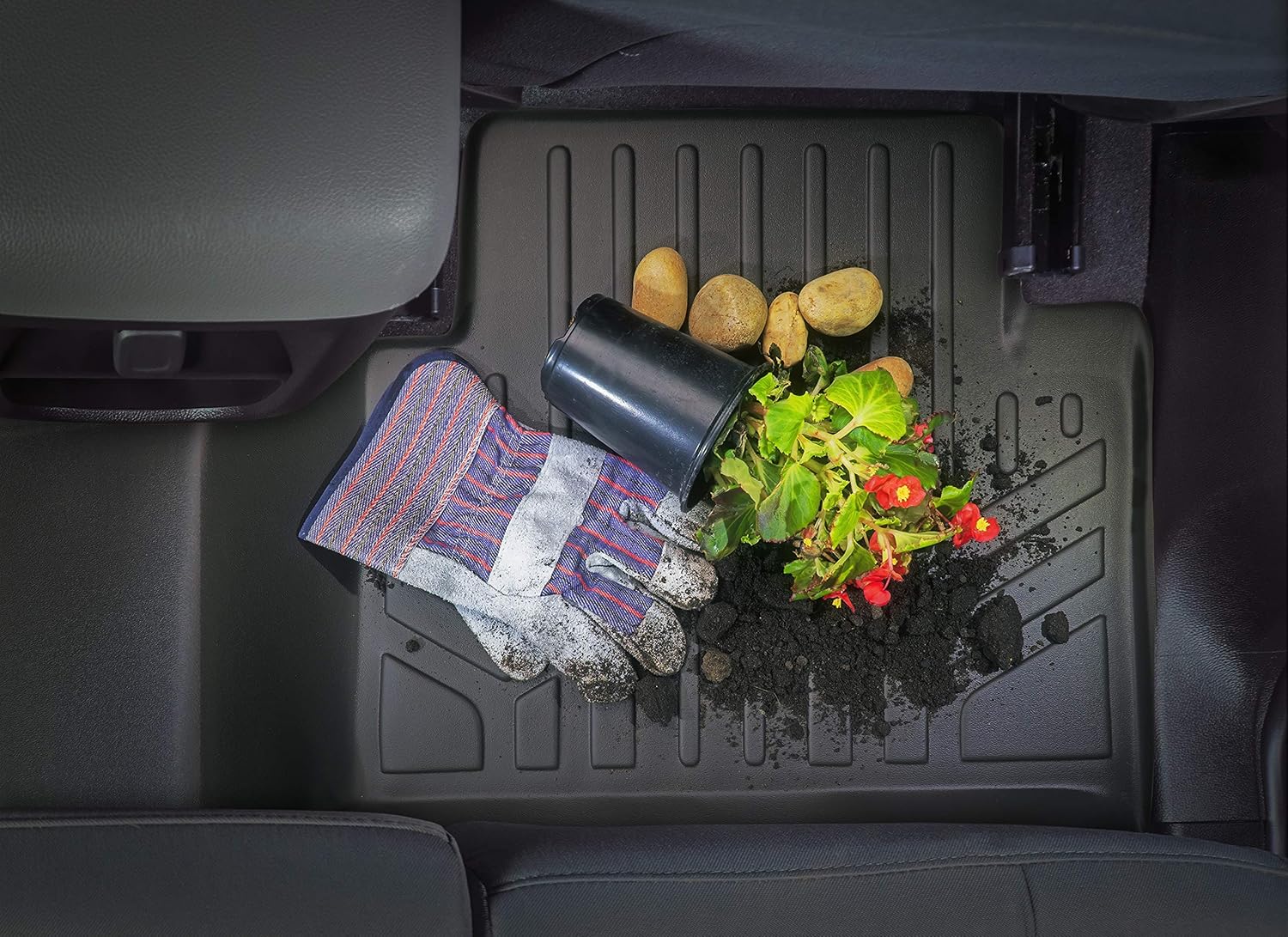 SMARTLINER Cargo Trunk Liner Floor Mat Behind 3rd Row for 2007-2016 GMC Acadia