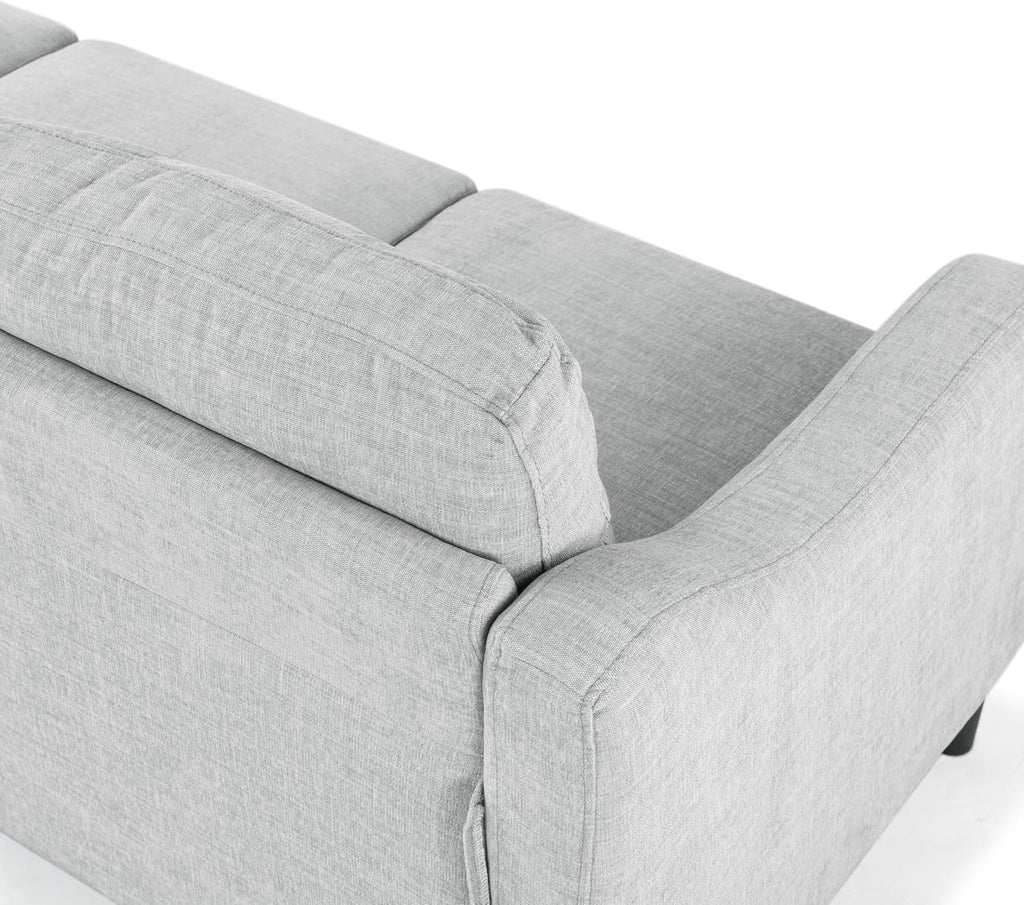 SAFAVIEH Couture Furniture Collection Nathaniel Light Grey Tufted 3-Seater Sofa