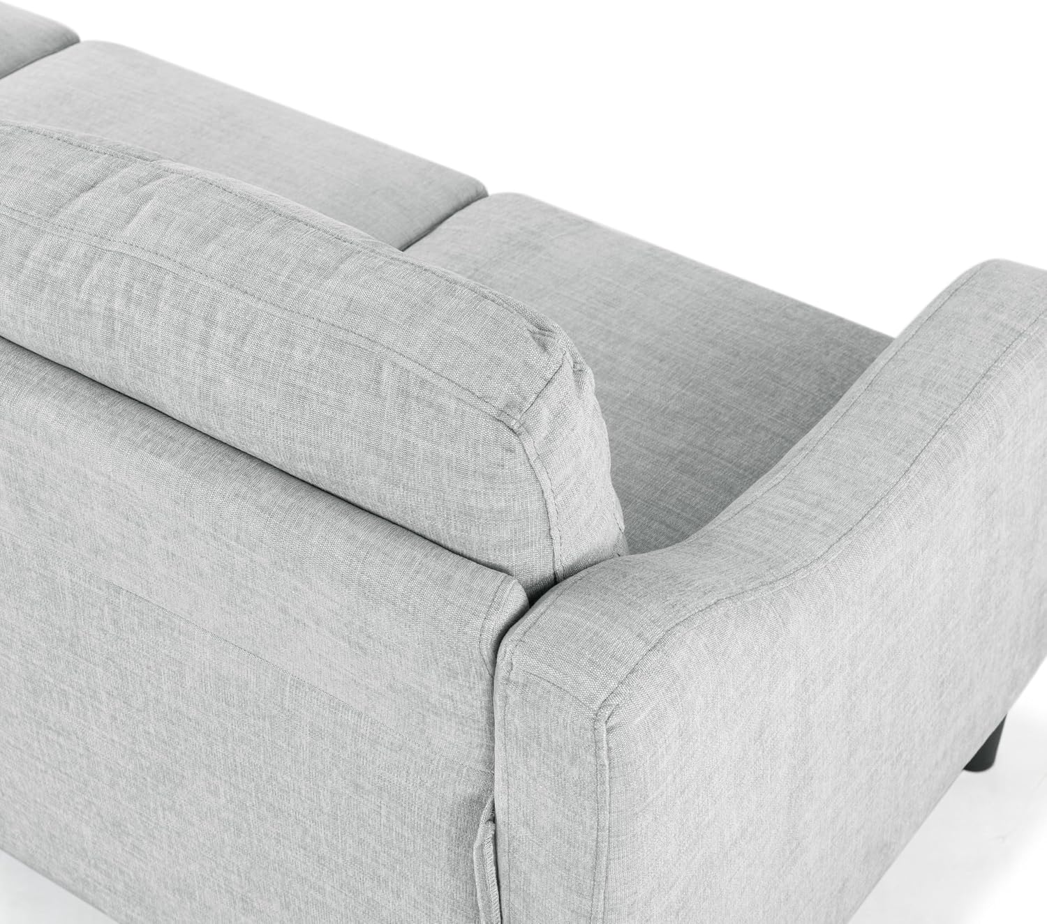 SAFAVIEH Couture Furniture Collection Nathaniel Light Grey Tufted 3-Seater Sofa