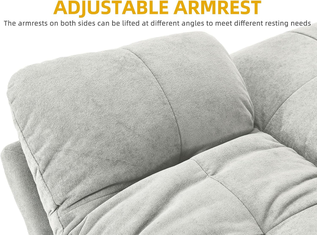 YITAHOME Convertible Futon Sofa Bed, 70' Folding Futon Set for Living Room Home Office Aprtment, Modern Futon Couch with Adjustable Backrest & Armrests, Recliner Lounge, Loveseat Sofa