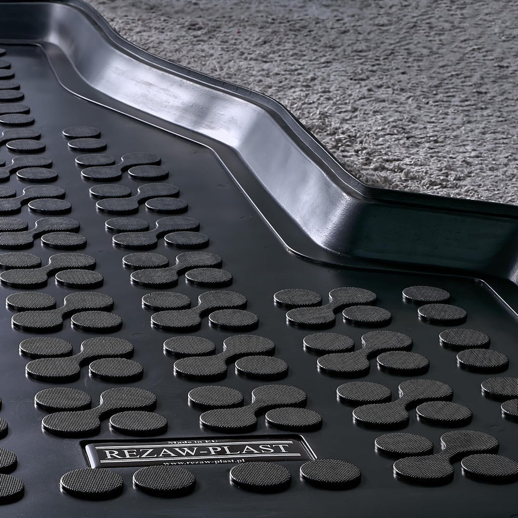 REZAW-PLAST Premium Floor Mats Set Compatible with Volvo V90 Cross Country 2017-2024 Automotive Floor Mats & Cargo Liners Tailored All Weather Custom Fit Car Accessories Black