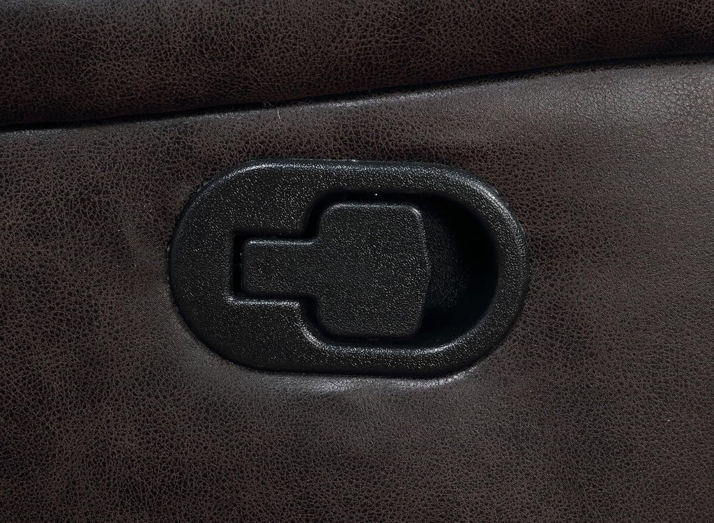 Coaster Home Furnishings - Greer - Leatherette Upholstered Swivel Glider Recliner Chair with Pocket Coil Cushions, Padded Armrests, Contrasting Stitching - Living Room - 41-Inch - Brown - 651356