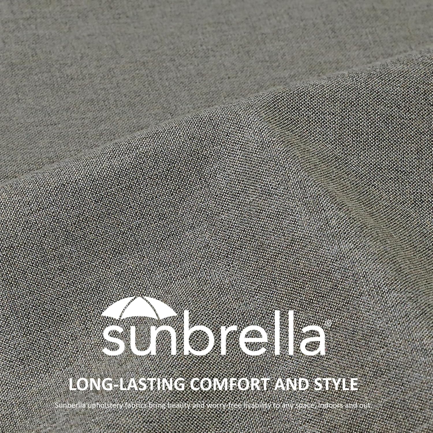 Unimatta Sunbrella Outdoor High Back Chair Cushion Seat Pads, 44 x 21 Inch Water-Repellent & Fade-Resistant Patio Furniture Cushions with Ties for Adirondack, Rocking Chairs, Cast Shale