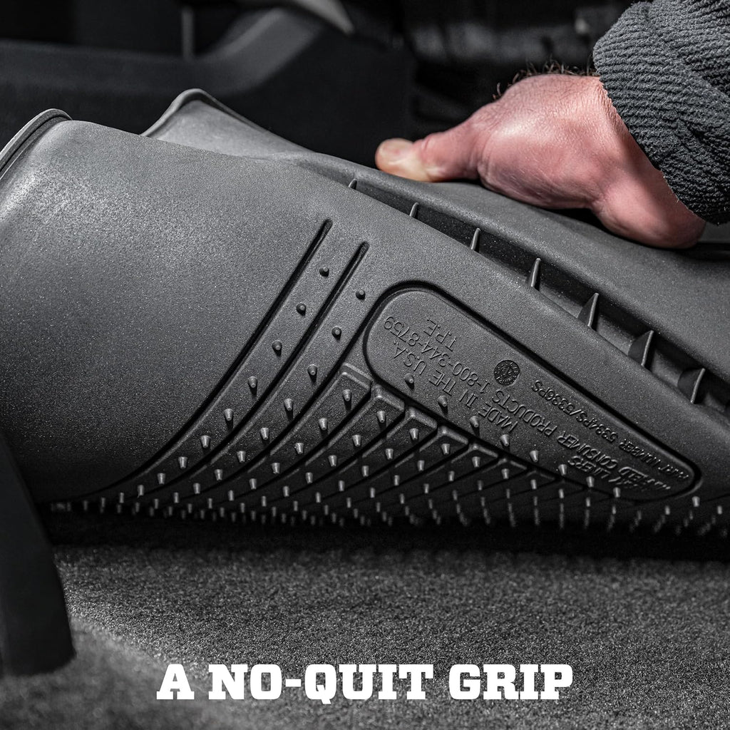Husky Liners Weatherbeater Floor Mats | Fits 2014-2015 Kia Sorento | Front & 2nd Row, 3-pc Black - 99871