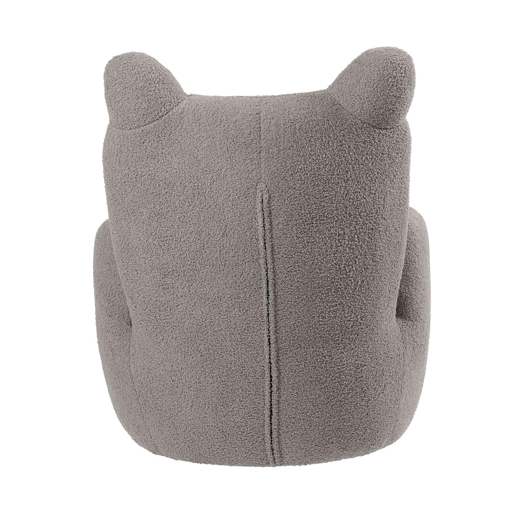 ECR4Kids Teddy Bear Sherpa Toddler Chair, 14in Seat Height, Kids Furniture, Grey