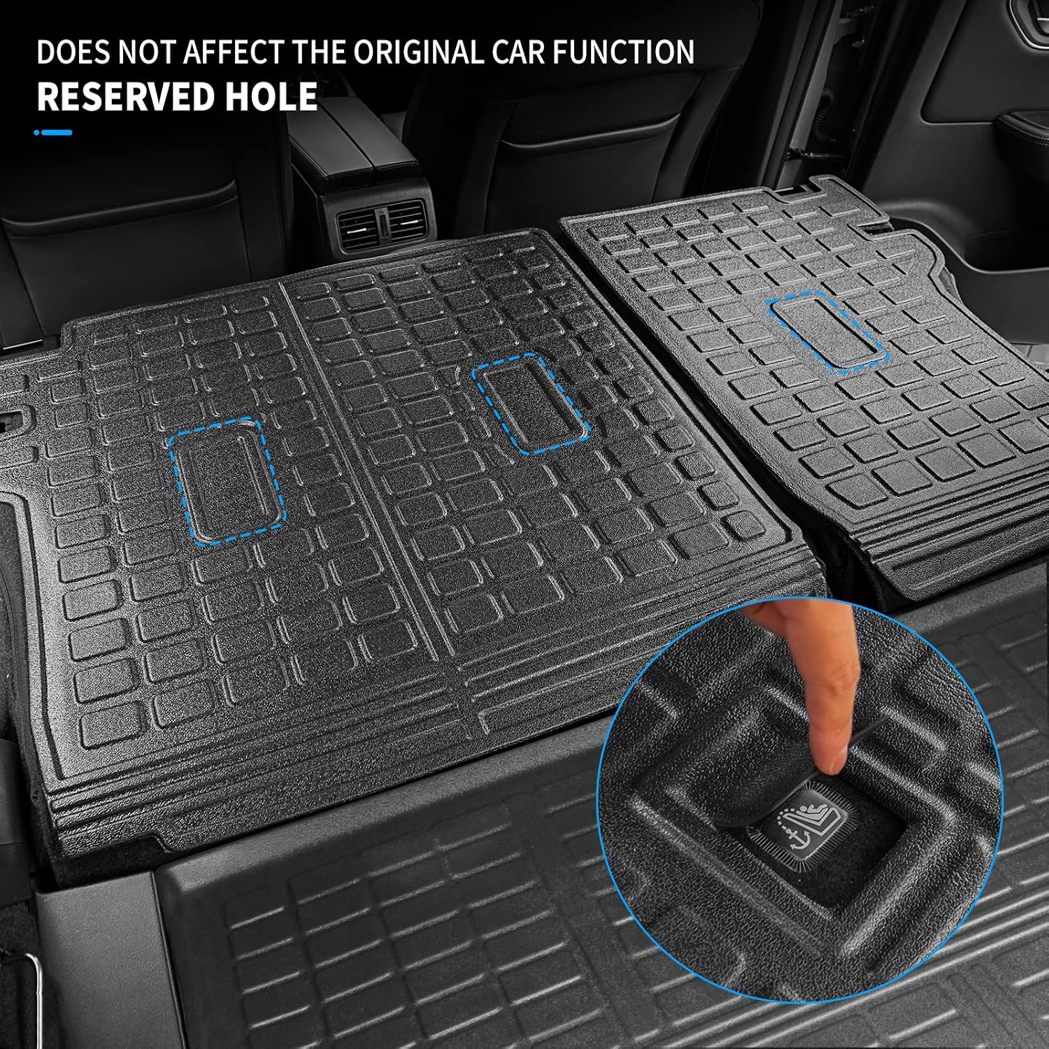 Bomely Floor Mats Compatible with 2021-2025 2026 Nissan Rogue Trunk Mat Cargo Liner TPE All Weather Back Seat Cover Protector 2024 Rogue Accessories (Rear Trunk Mat+Backrest Mats+Floor Mats)