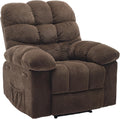 Manual Recliner Chair, Oversized Recliner for Adults with Extra Wide Arm and Back, Lazy Boy Recliner with Side Pockets, Comfy Breathable Fabric Large Nursery Rocking Chair for Living Room Bedroom