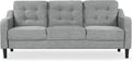 SAFAVIEH Couture Furniture Collection Nathaniel Grey Tufted 3-Seater Sofa