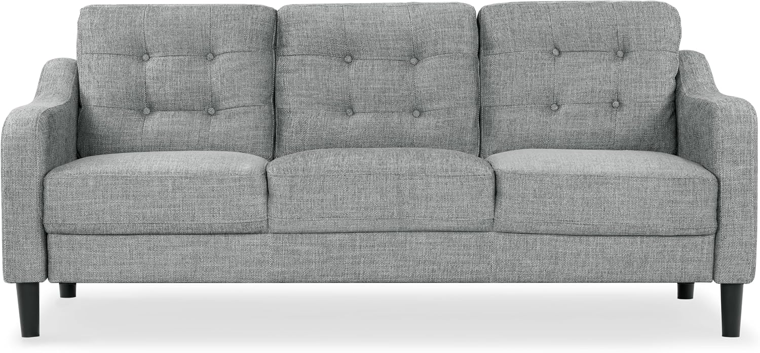 SAFAVIEH Couture Furniture Collection Nathaniel Grey Tufted 3-Seater Sofa