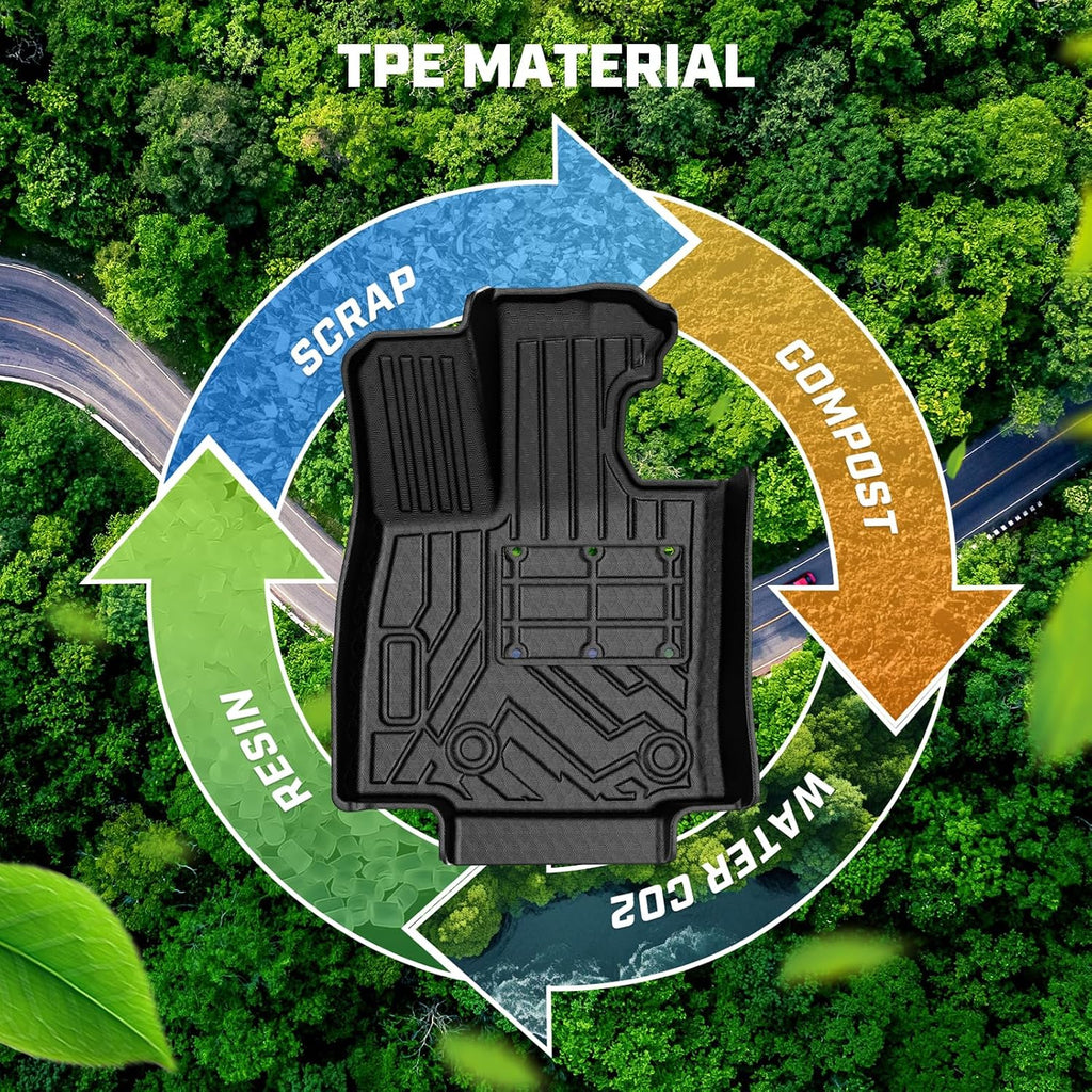 Mixsuper Floor Mat & Cargo Liner for Toyota RAV4 Hybrid 2026 (Not for Limited with Subwoofer),All Weather TPE Rubber Floor Liners Protection for RAV4 Accessories,Full Set Anti-Slip Car Mats,Black