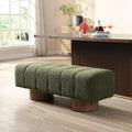 Christopher Knight Home Manila 50' Boucle Fabric Dining Bench, Rectangular Upholstery Ottoman Bench, Bedroom End of Bed Footstool, Living Room Extra Seat Footrest, No Assembly Needed, Jungle Green